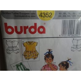 BURDA Sewing Pattern 4352 