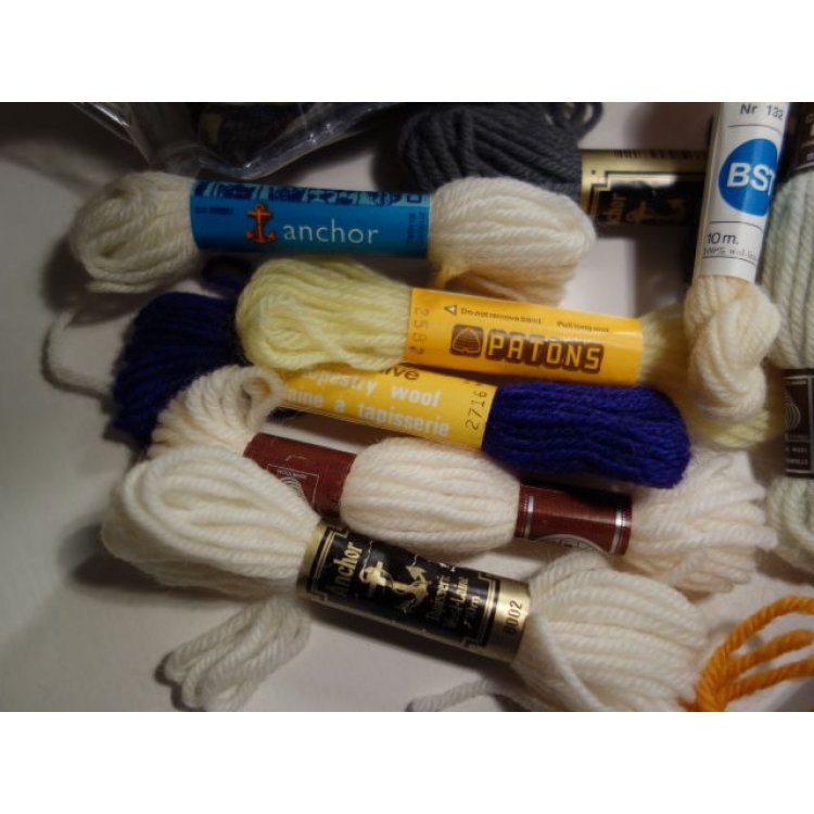 Tapestry Wool Yarn, Lots of 100 Plus, Assorted Brands.
