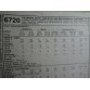 McCalls Sewing Pattern 6720 